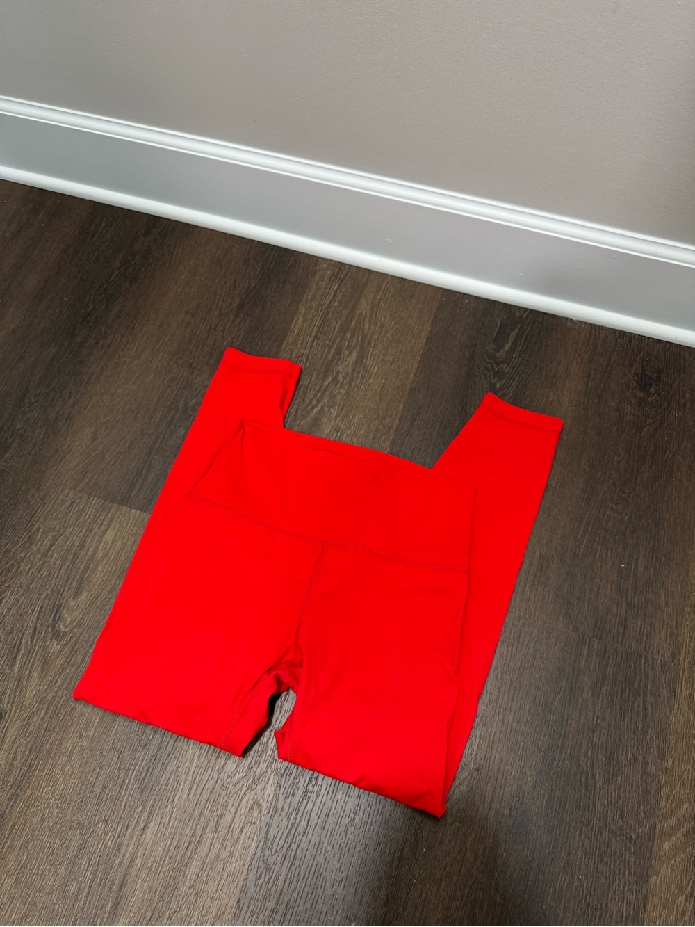 High-Waist Red Leggings